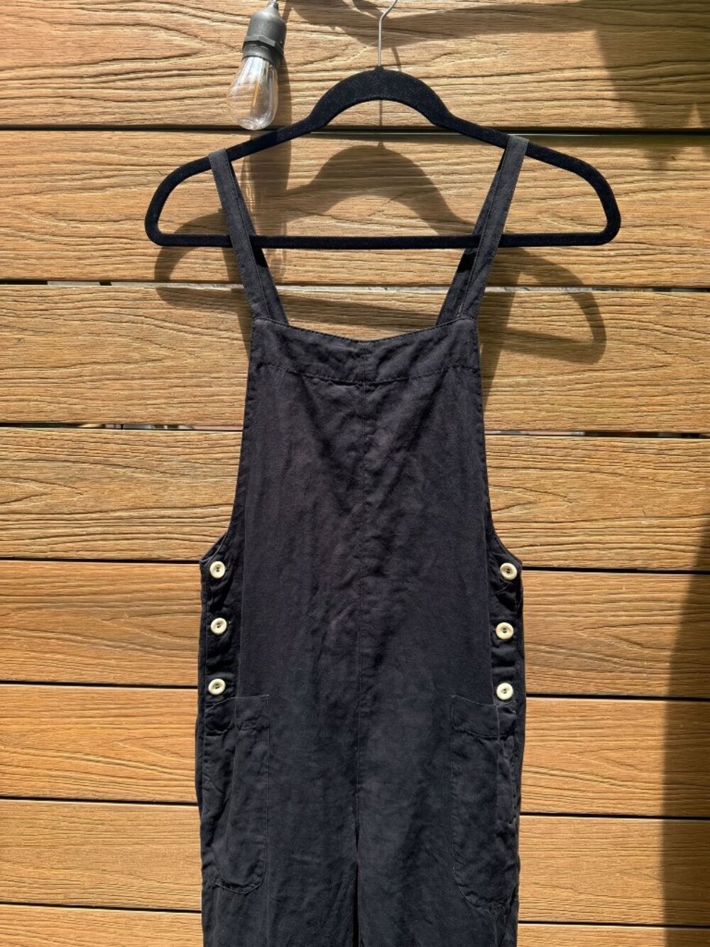 Garment Dyed Linen Pocket Jumpsuit